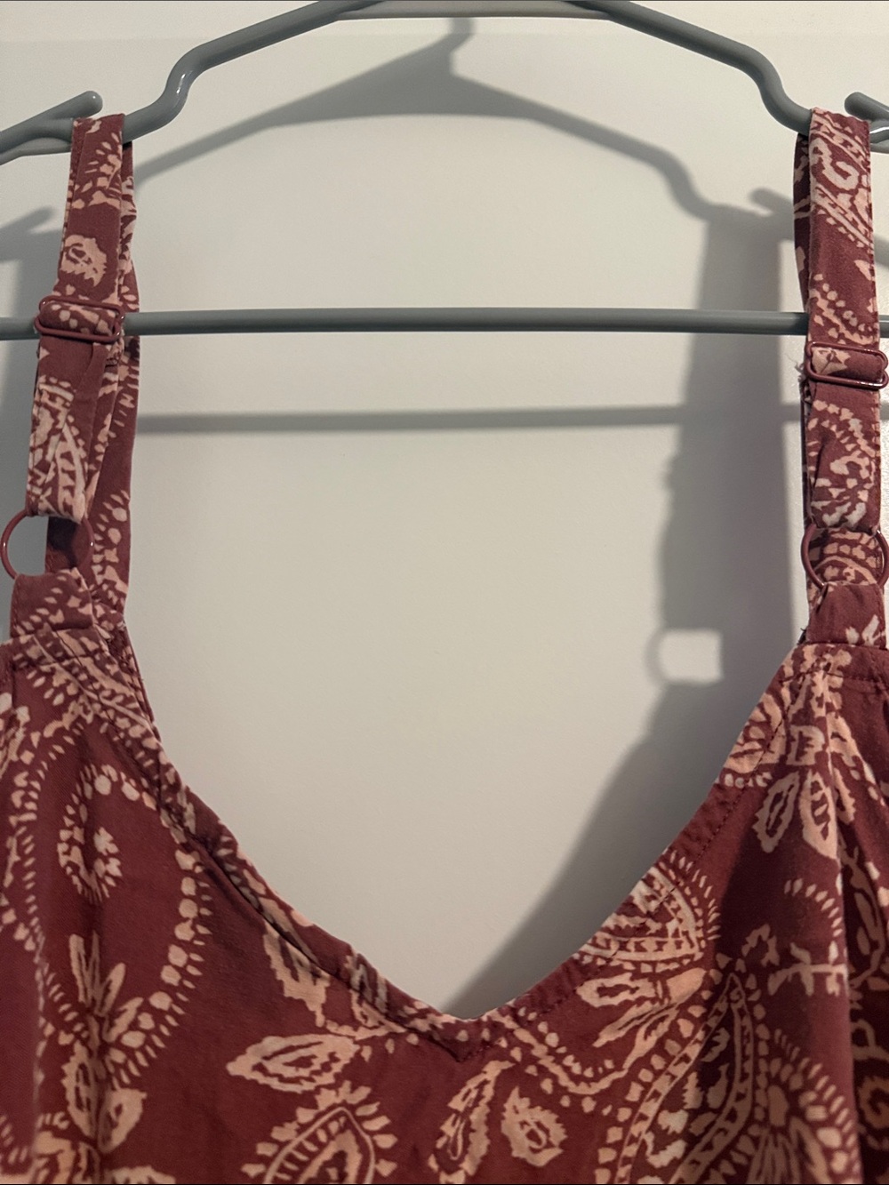 Torrid Rust and White Paisley Tank Top Dress-
size 1 - Picture 7 of 8